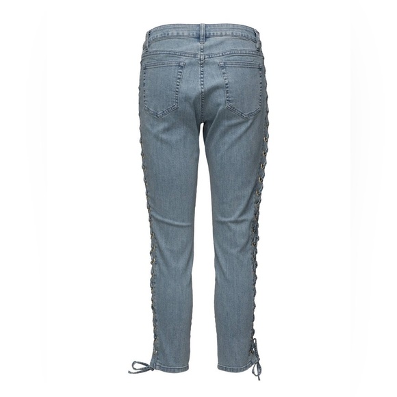 Michael Kors Lace Up Cropped Jeans - Picture 2 of 3